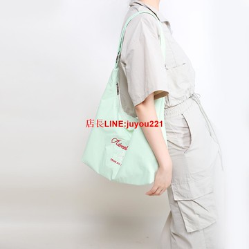 EHOOO潮牌大容量斜挎包女單肩包春季小清新韓式輕便尼龍布腋下包