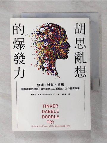 【書寶二手書T1／心理_IKQ】胡思亂想的爆發力：修補、淺嘗、塗鴉。跳脫框架的練習，讓你的專注力更敏銳，工作更有效率_斯里尼．皮雷,  謝樹寬