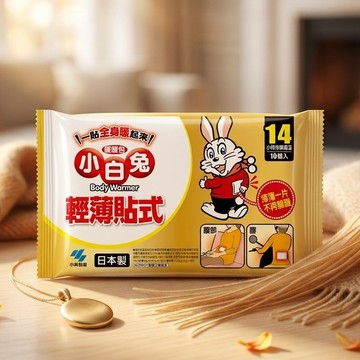 【日系報馬仔】日本 小林製藥 小白兔 14H 貼式 暖暖包 10片 黏貼式 發熱貼 生理期暖暖包 保暖貼 D063620