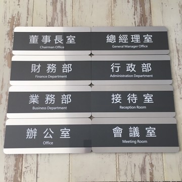 可替換董事長室總經理室行政部財務部檔案室業務部接待室辦公室會議室標示牌 指示牌 辦公室 商業空間 開店必備 歡迎牌