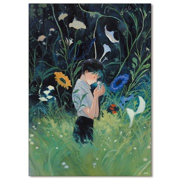 不強求日出 | NOMA | 韓國插畫美術紙海報 A4 | 水彩