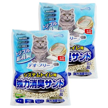 PetPro 雙層貓砂盆用 強力消臭沸石砂  4L  2袋  強力消臭