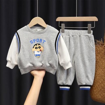 兒童套裝春秋款男童衛衣帥氣2025新款寶寶小童時尚洋氣外穿兩件套