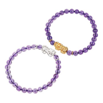 【正佳珠寶】多寶水晶 銀元寶貔貅 電鍍元寶金貔貅 多選水晶手珠