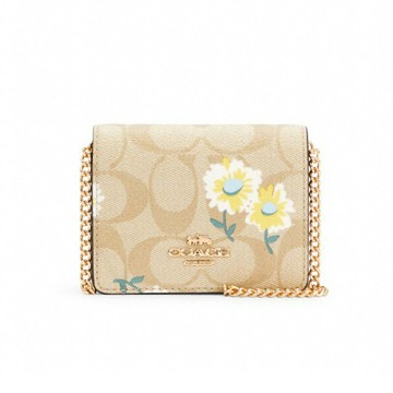 COACH 小雛菊系列短款斜跨斜背包 錢包零錢袋女士單肩包 C3050【 菲尼斯 國際精品 ★ 疊加現抵$1300 】