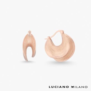LUCIANO MILANO 花藤 純銀耳環(玫瑰金色)