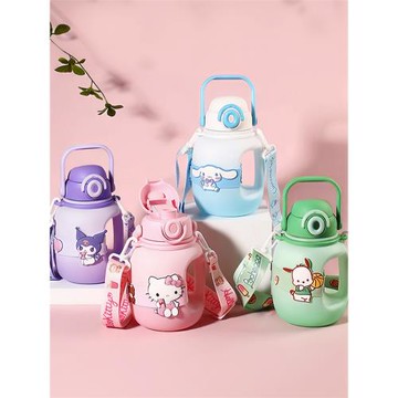 hellokitty吸管杯噸噸桶便捷耐高溫學生大容量水壺兒童可愛水杯