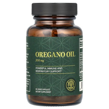Global Healing, 牛至油，200 毫克，60 粒液體膠囊（每粒 100 毫克）