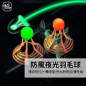 隔日達🏠羽毛球 夜光羽毛球 夜光羽球 防風羽球 防風羽毛球 羽毛球練習器 塑膠羽毛球 耐打羽球 戶外羽球 尼龍球
