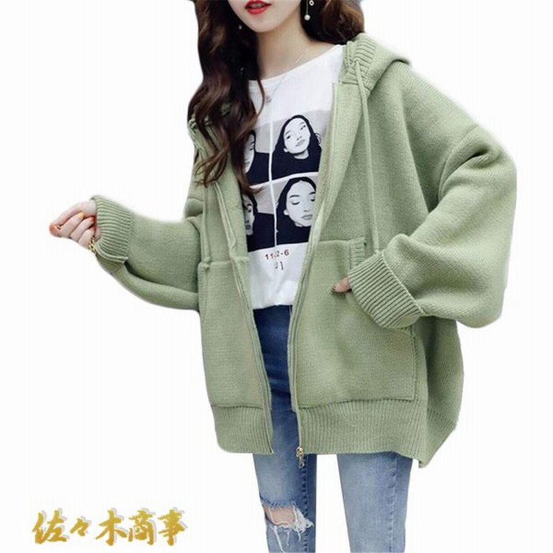 ニット カーディガン ジップパーカー カジュアル シンプル ファション 春秋 フード付 トップス ゆったり オシャレブルゾン ジャンパー レディース ショート丈 通販 Lineポイント最大0 5 Get Lineショッピング