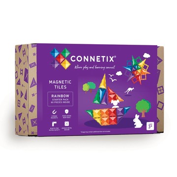 澳洲Connetix彩虹磁力積木-初階基礎組(60pc)