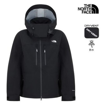 【The North Face 官方旗艦】北面UE女款黑色DRYVENT防水衝鋒衣｜8E2MJK3 外套