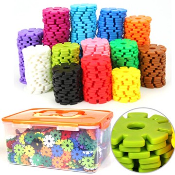 雪花片 兒童寶寶益智玩具早教雪花片積木大號加厚塑料拼插拼裝幼兒園積木【MJ11434】