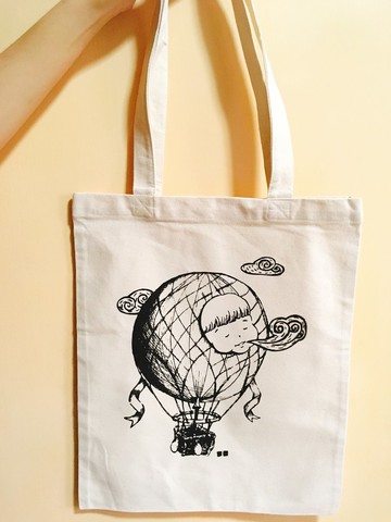 肥妹仔 熱氣球 帆布袋