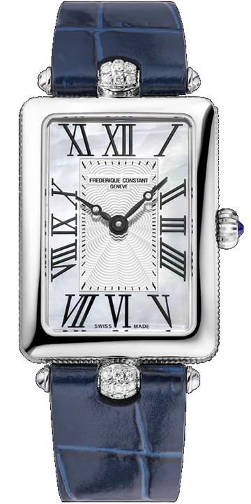 CONSTANT 康斯登 CLASSICS ART DÉCO CARRÉE 系列 經典優雅石英女腕錶(FC-200MPW2AC2D6)-28x20mm-白貝皮革【刷卡回饋 分期0利率】【APP下單點數13倍送】