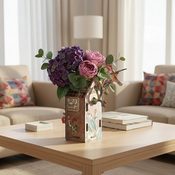 義大利MIHO華麗立體組裝木製鳥居造型花器/插花瓶(Vase-130)