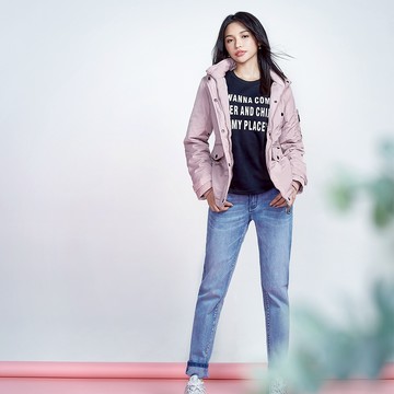 VICTORIA帽毛絨保暖修身舖棉外套V45072-12&88