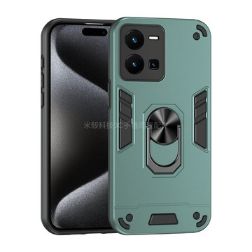 磁吸指環手機殼 加厚防撞 適用 vivo Y200 Y200E Y100i 防滑 防指紋 保護殼 手機套 保護套 防摔殼