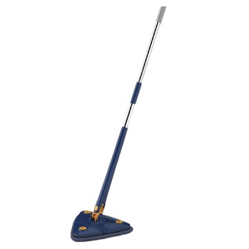 免手洗三角拖把  360°旋轉設計  130cm加長手桿  乾濕兩用  加厚加密超細纖維拖布  1組  130cm