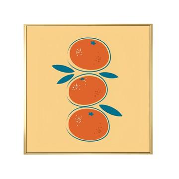 BOLUO GALLERY 菠蘿選畫所 柑橘疊疊樂 BFOL4405G  40 x 40cm  金色