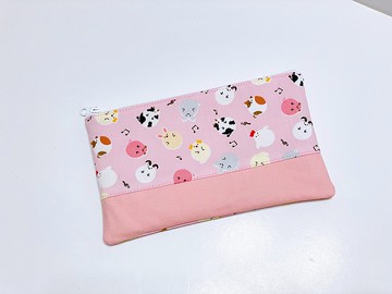 扁平筆袋、收納袋 音符動物 可免費繡字