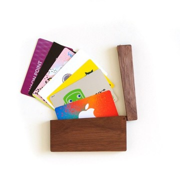 磁鐵式名片盒 (卡片盒) 胡桃木 Magnetic card case
