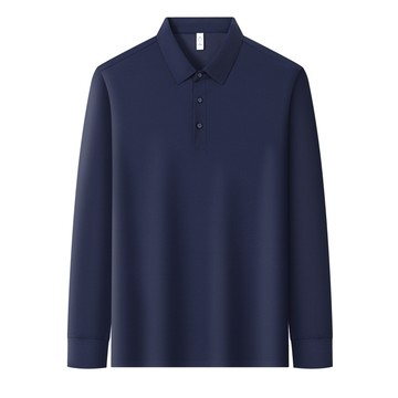 【台灣出貨】長袖 polo衫男 素面長袖polo 冰絲POLO衫 冰絲涼感衣 工作服 長袖排汗衫 長袖涼感衣 排汗衣
