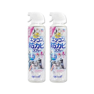 (2罐超值組)日本EARTH地球製藥-超速乾長效消臭冷氣防霉噴霧350ml/罐-無香型(分離式空調洗後防護除異味約180天,室內機冷排散熱片定期保養)