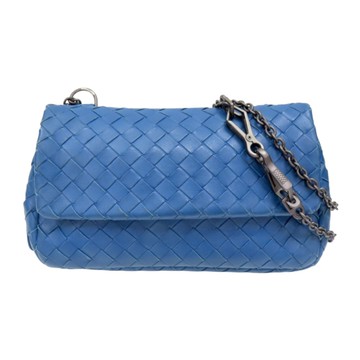 BOTTEGA VENETA 寶緹嘉 藍色 編織羊皮 肩背包 310774 【二手名牌BRAND OFF】