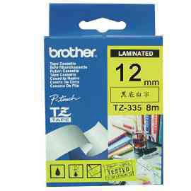 【兄弟】brother 12mm 特殊規格TZ-335護貝標籤帶〈黑底白字〉【APP滿額下單4%點數(單一帳號最高1000點)】7/31止