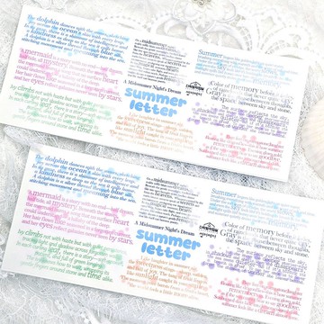 ：夏日絮語：霧面透明貼紙