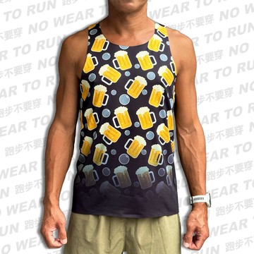 暢飲生啤 F3磚眼透氣短版背心 全貼合無針線 輕量快乾 四面彈科技布