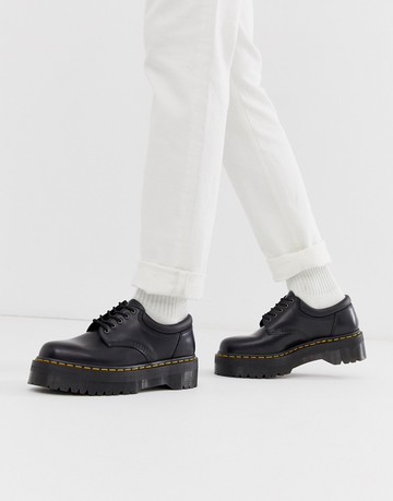 Dr Martens 8053 quad platform shoes in black