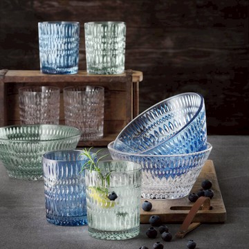 日耳曼之光-雙人威士忌杯3件組(威士忌杯+點心缽) - 開心果綠