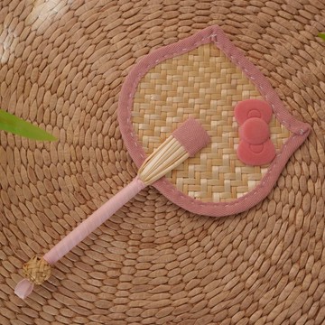 ✨臺灣出貨✨新中式蒲扇小紅書手工迷你編織成品夏天網紅扇子夏季麥稈可愛竹編