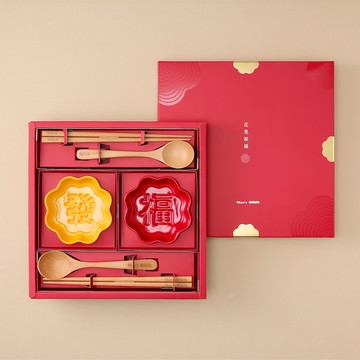 【Mao's 樂陶陶 花見祝福】花見祝福 顯影醬油碟 湯筷禮盒組