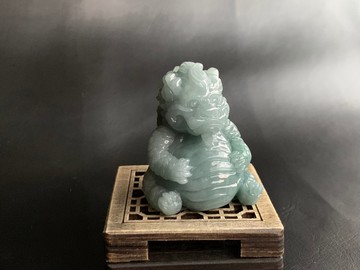 天然藍水翡翠 龍 桌上型擺件 辦公室開運小物 開運 居家擺件 送禮