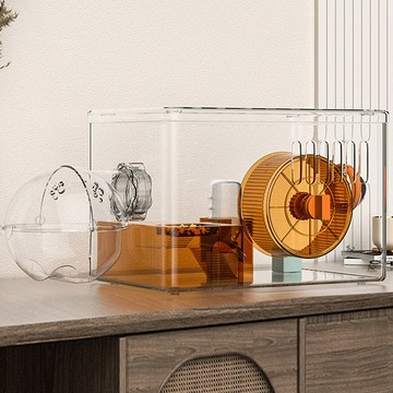 DING DONG PET 涼感通風一體式倉鼠籠套組  1組  橘色