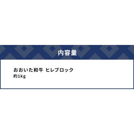 ふるさと納税 おおいた和牛 ヒレブロック約1kg 牛肉 和牛 豊後牛 国産牛 赤身肉 焼き肉 焼肉 大分県産 九州産 津久見市 国産 大分県津久見市