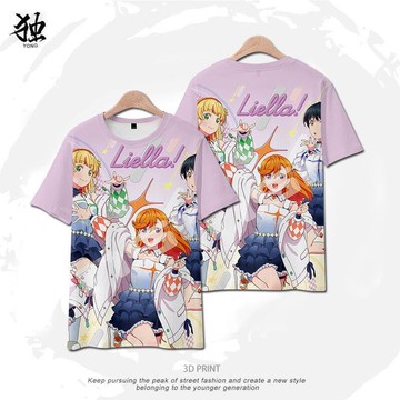 erStar!!澀谷花音 唐可可周邊cos短袖T恤二次元衣服