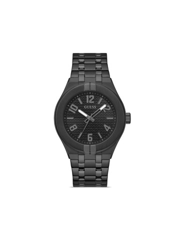 GUESS USA - stainless steel battery 44mm - men - stainless steel/Mineral Glass - One Size - Black