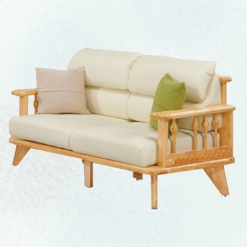 文創集 艾西實木麻絨布雙人座沙發椅-159x82x84cm免組