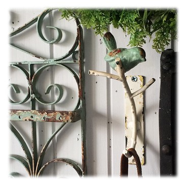 復古做舊 小鳥站枝頭衣帽鉤 毛巾掛環 兩款可選 鄉村風格1入