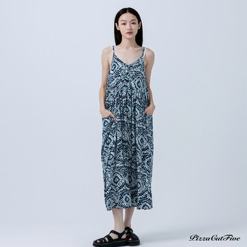 [兩件1580涼感洋裝]迷幻感口袋細肩洋裝 PizzaCutFive PCF252487090