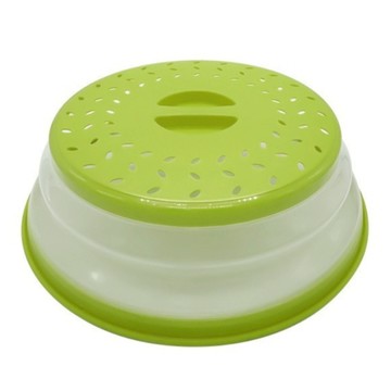 可折疊微波爐加熱防濺蓋  1層  綠色  1個