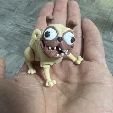 桃園出貨✨跨境爆款3D打印哈巴狗玩具擺件關節可動創意手辦裝飾品擺件