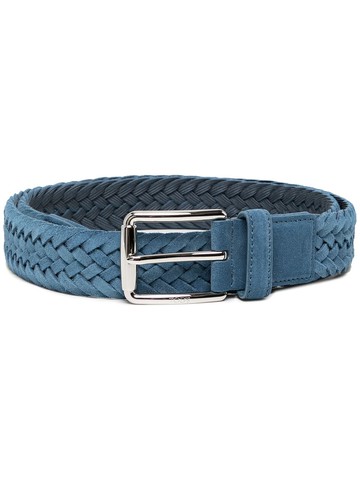 Tod's - braided leather belt - men - Leather - 95 - Blue