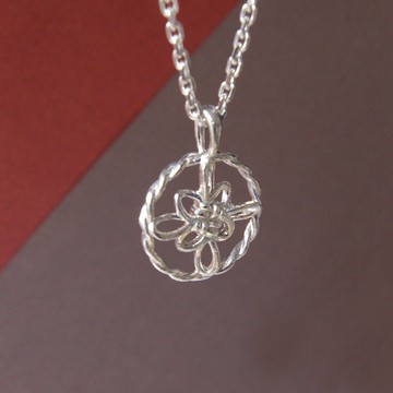 中國傳統系列-- 中國吉祥繩結銀項鍊