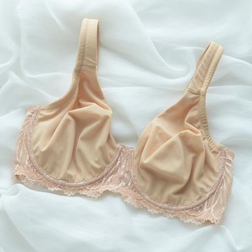 無海綿文胸 超薄大碼大罩杯全包大胸顯小內衣95 100 105 110BCDEF