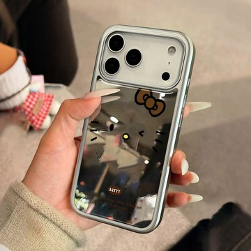 適用iphone17pro/17promax保護殼可愛inskitty貓鏡面蘋果16手機殼